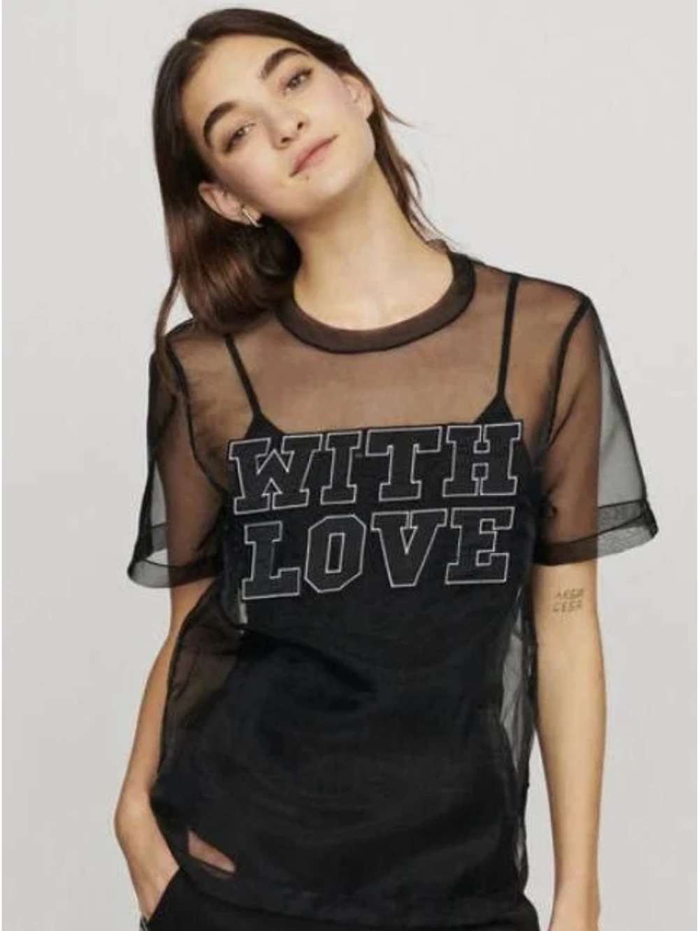 📌Organza T- shirt "with love" de Maje